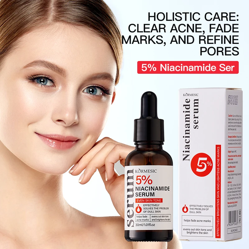 Niacinamide Serum 5% Effectively Solves The Problem Of Dull Skin Help Fade Acne Marks Evens Out Skin Tone and Brightens the
