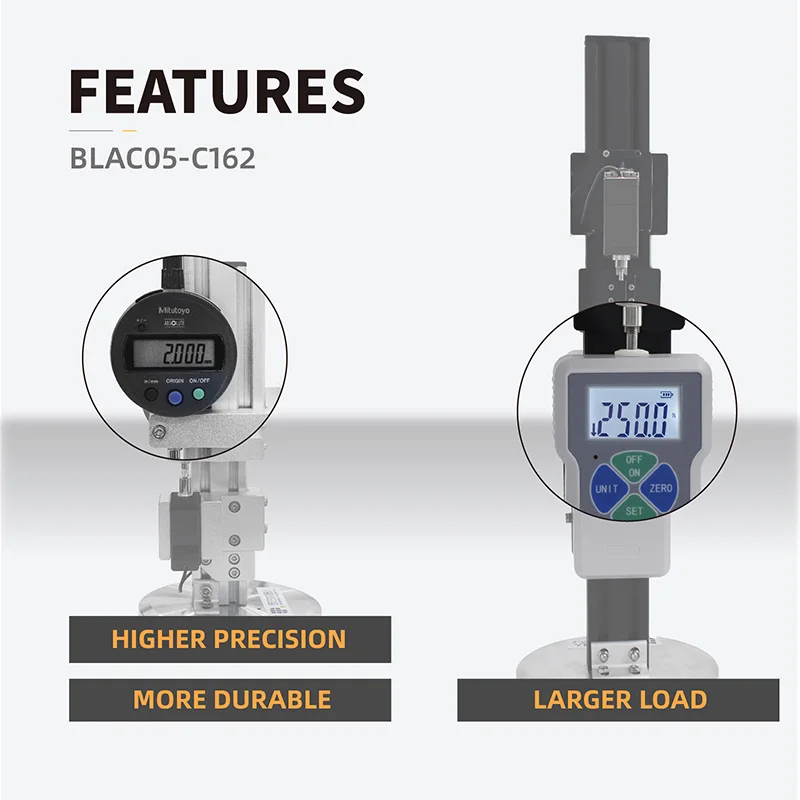 BLAC05 마이크로 리니어 서보 액추에이터 (250N,5mm), 12V 브러시리스 코어리스 DC 모터, 0.002mm 제어 정확도, 2-2.4mm/s, RS485