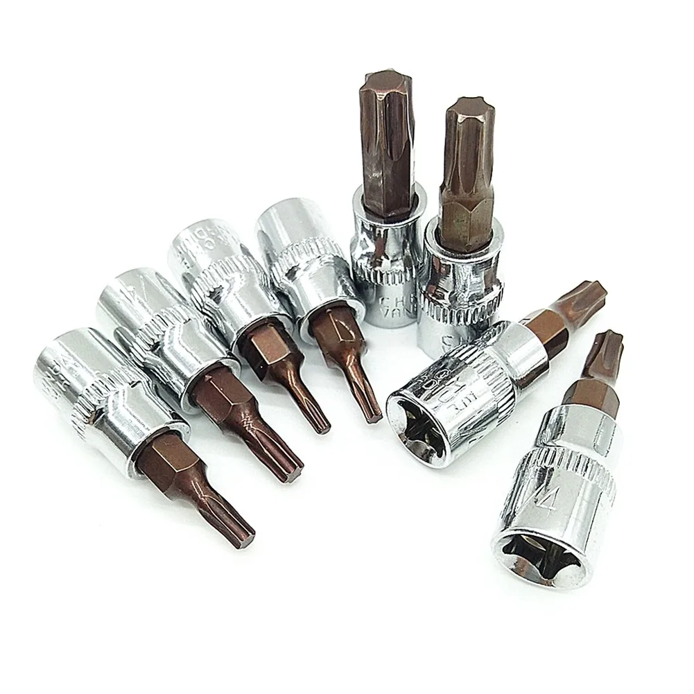 

1pc Torx Bit Socket Chrome Vanadium Steel Induction Hardened T8-T40 Precision Torx Screwdriver Bit Socket Wrenche Hand Tool Part