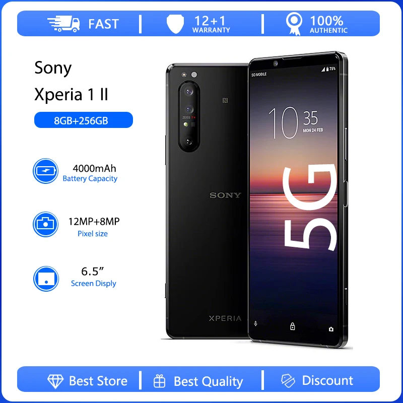 Sony Xperia 1 II 5G Original Unlocked XQ-AT51 XQ-AT52 Octa