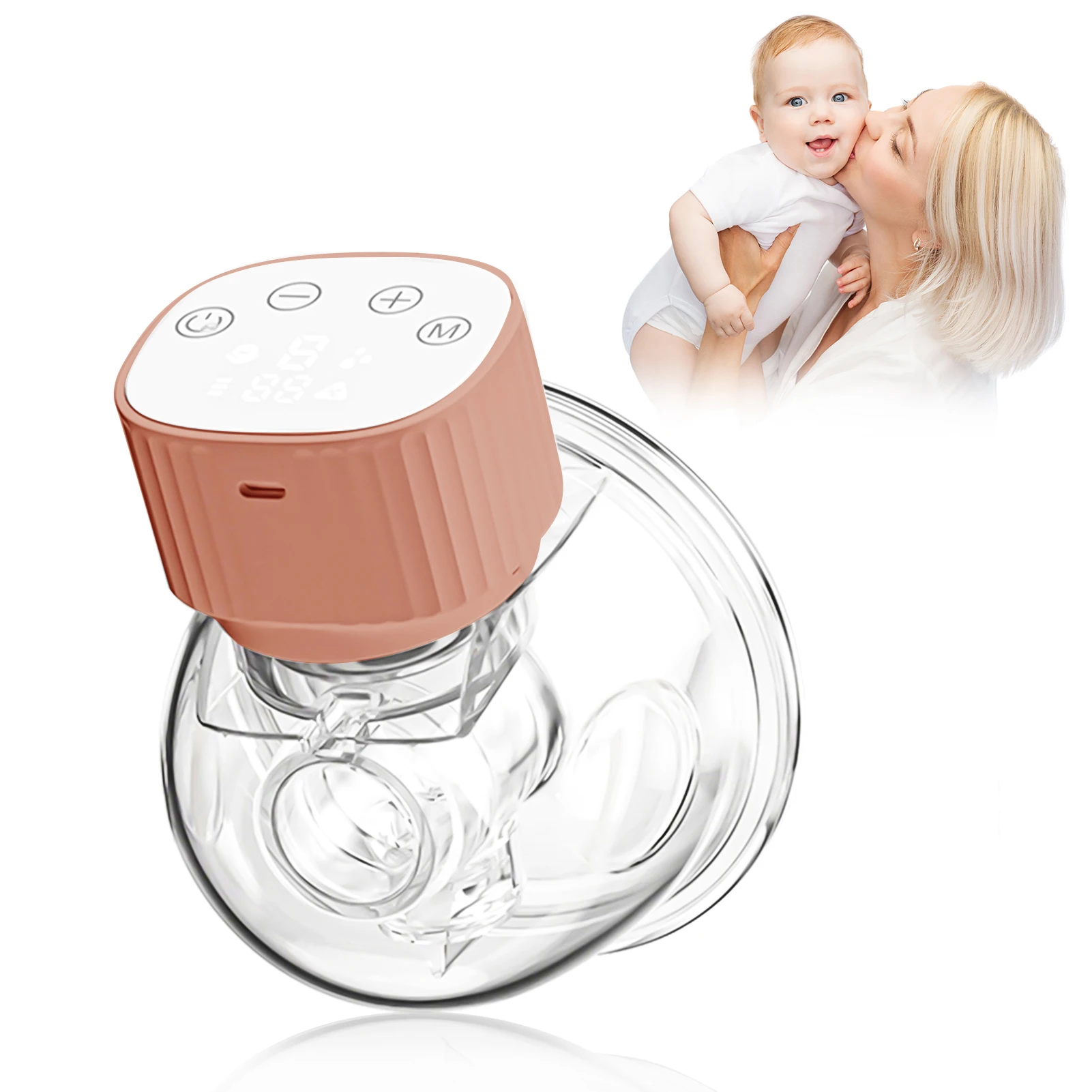 Electric Hands Free Breast Pump Portable Wearable Feeding Device_voghion.com