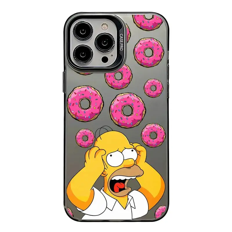 The Simpsons Donut Silicone Phone Case - Vibrant Colorful Design