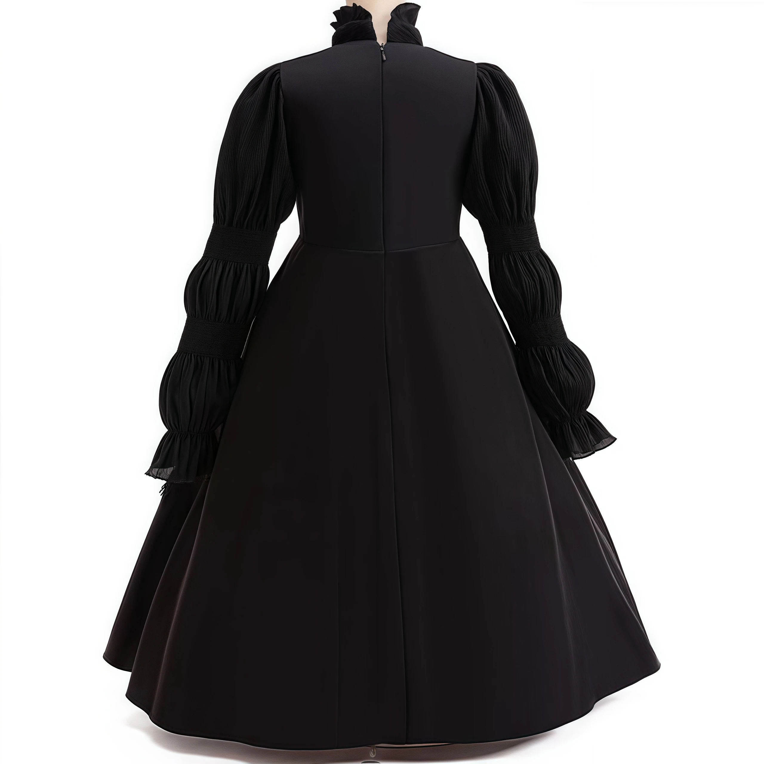 Schwarzes langes Kleid für Kinder im bösen Zauberer-Stil, rosa Hexen-Prinzessinnenkleid für Mädchen, Gothic-Karnevals-Geburtstagsparty-Outfits, Halloween-Kostüm – Detail 12