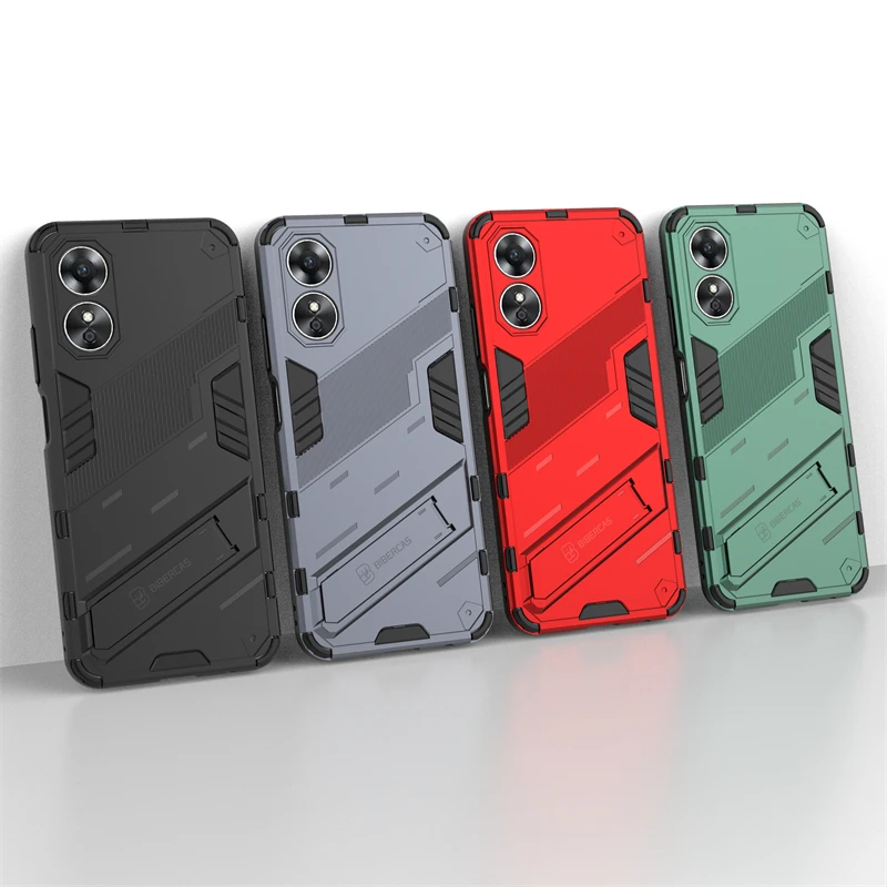 Custodia Porta Per Oppo A17 Cover Per Oppo A17 A 17 Capas Antiurto Paraurti Per Telefono Armatura Pc Cover Posteriore Per Cavalletto Per Oppo A17 Fund