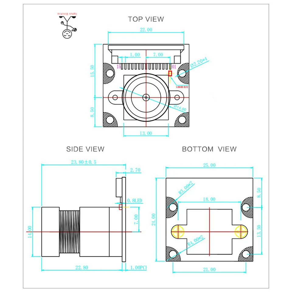 For Raspberry Pi 4 3B+ OV5647 Camera Module 1080p 3.6mm Adjustable Focus Video 5MP Webcam Camera Module CSI Interface images - 6