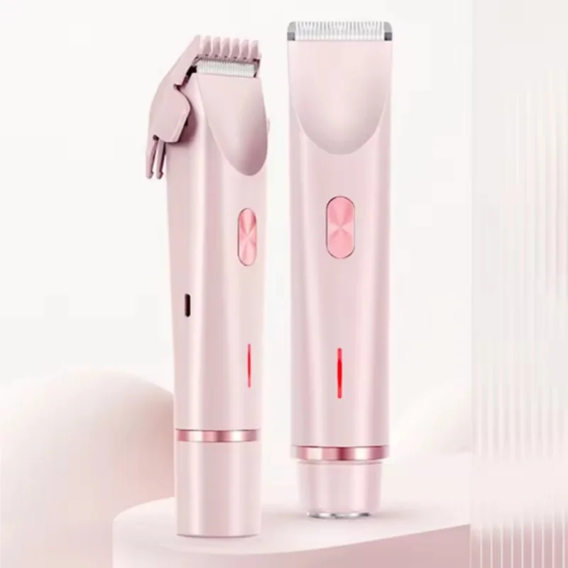 2 in 1 Electric Shaver 1 Set Rechargeable Ipx7 Waterproof Hair Removal Tool Wet and Dry Use Hair Removal Machine for Women 2