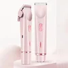 2 in 1 Electric Shaver 1 Set Rechargeable Ipx7 Waterproof Hair Removal Tool Wet and Dry Use Hair Removal Machine for Women 2