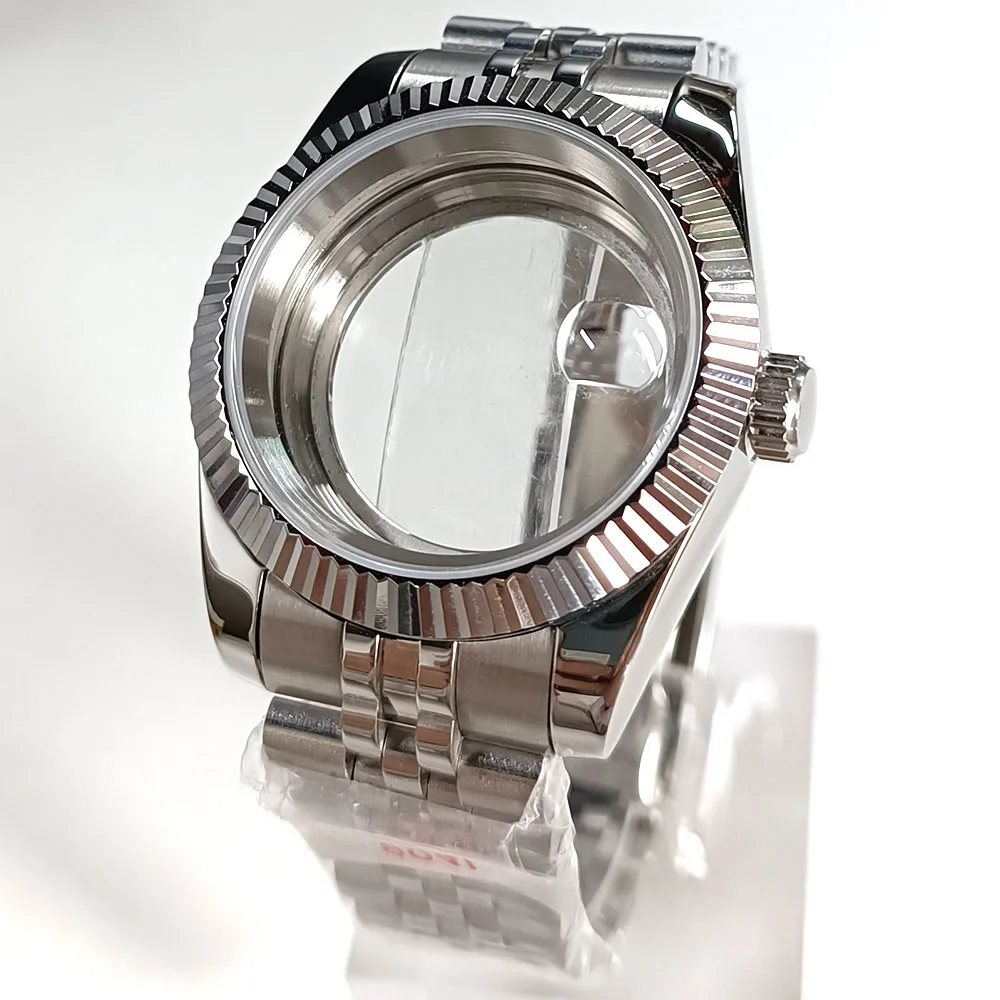Watch Case 40mm Men's Sapphire Case Fit Miyota 8285 NH 35 Movement