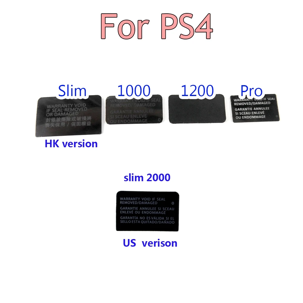 50pcs For Playstation 4 Ps4 1000 1100 10 Slim 00 Pro Console Housing Shell Slim Black Back Mark Paste Sticker Label Seal Accessories Aliexpress 50pcs For Playstation 4 Ps4 1000 1100 10 Slim 00 Pro Console Housing Shell Slim Black Back Mark Paste Sticker Label Seal Accessories Aliexpress