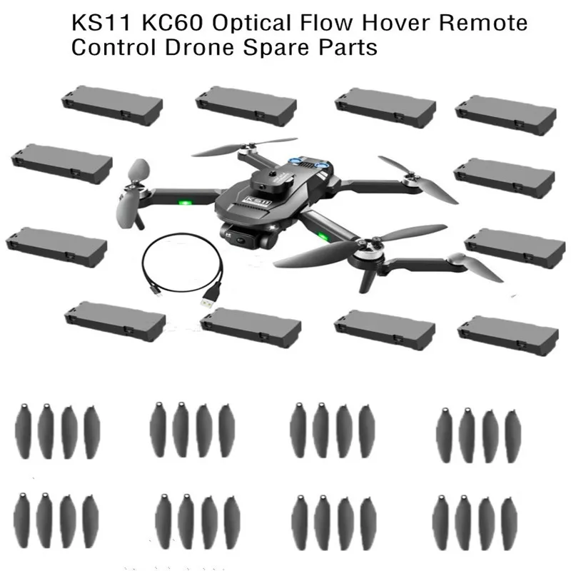 

KS11 KC60 0ptic Flow Hover, запасные части для дрона с дистанционным управлением, 1800 в, батарея мАч/пропеллер/USB