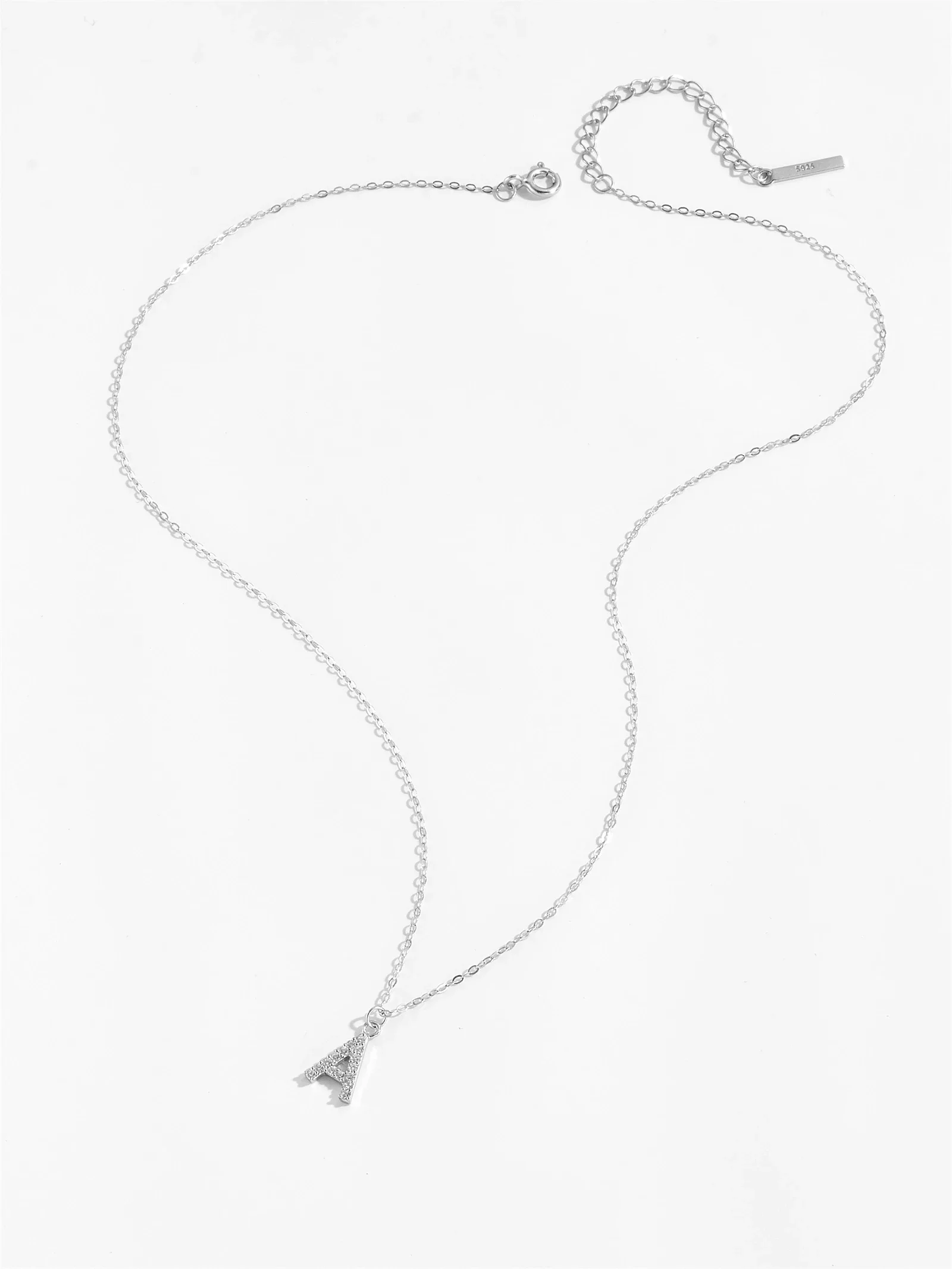 DPLAOPA Women 925 Sterling Silver Letter Alphabet Initial Pendant Monogram Necklace Long Chain 2024 Luxury Fine Jewelry Gif 3