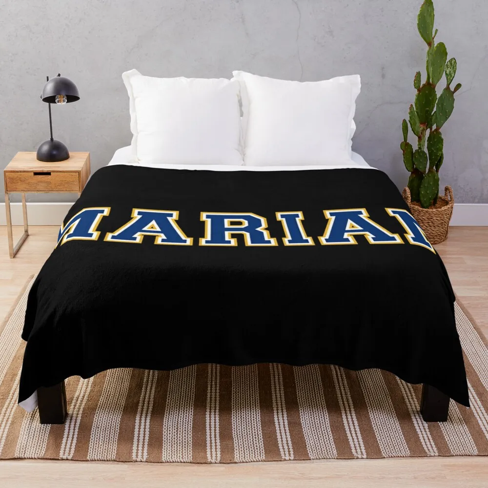 

marian university font Throw Blanket Vintage Blanket Blankets For Bed