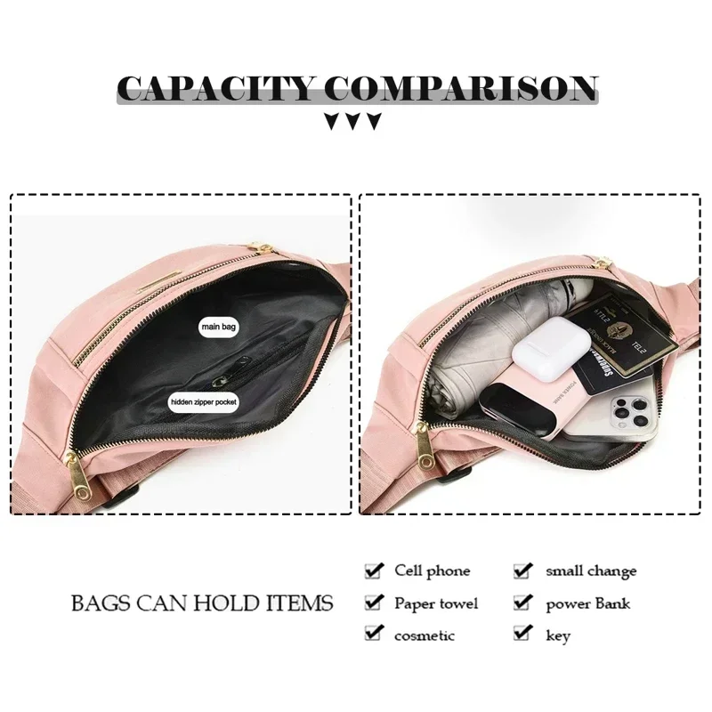 Waist Pack Belt Bag Banana Bag for Women Waist Fanny Pack Belt Pouch Waterproof Mobile Shoulder Crossbody Bags Handbags Men Women