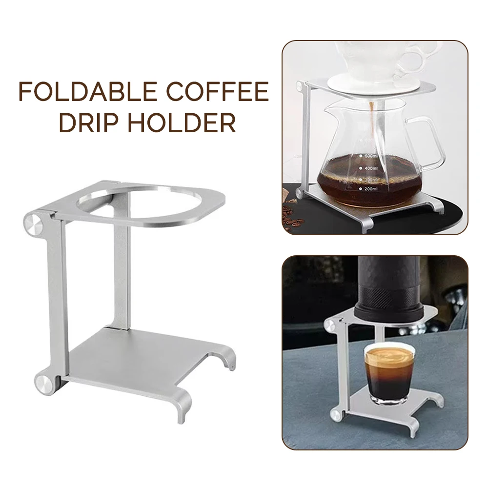Foldable Coffee Drip Holder Aluminum Alloy Support Stand Espresso Portable Travel Outdoor Using Tool Coffee Machine Rack Durable