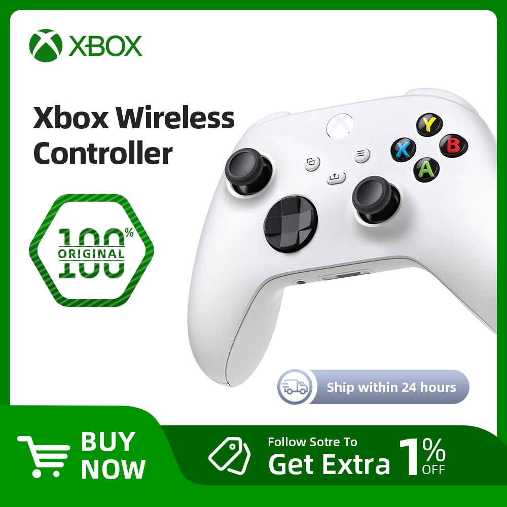 100% Nieuwe Orginal Microsoft Xbox Core Witte Draadloze Controller Voor Xbox  Serie S X Xss Xsx Xbox Een Controller| | - AliExpress