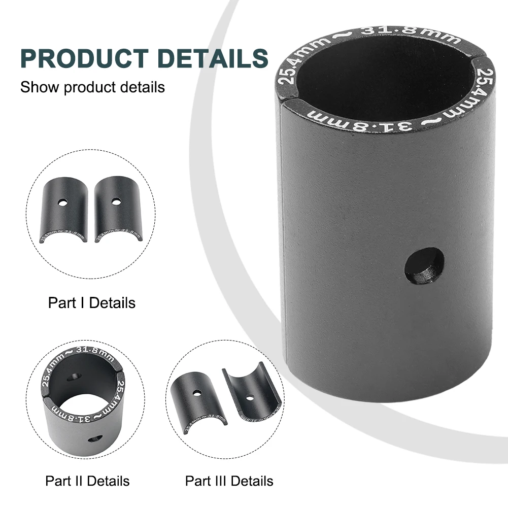 Fahrradlenker-Vorbau-Reduzierer-Unterlegscheiben-Adapter für 25 4 mm bis 31 8 mm Lenker aus Aluminiumlegierung für mehreren Griffe und sicheres Fahren – Detail 8