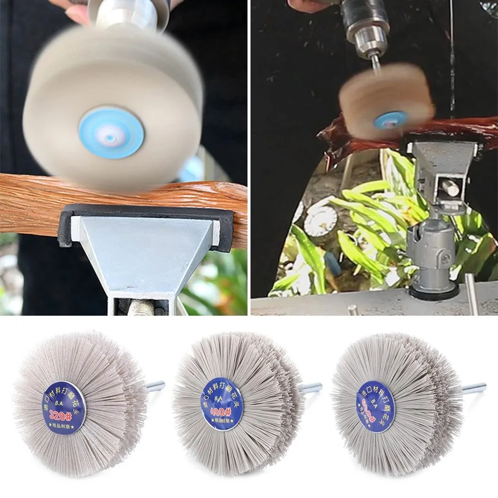 

Abrasive Nylon Wheel Brush 80-600 Grits Deburring Abrasive Metal Wire Brush Polish Grinding Wheel Wood Furniture Polishing Tool