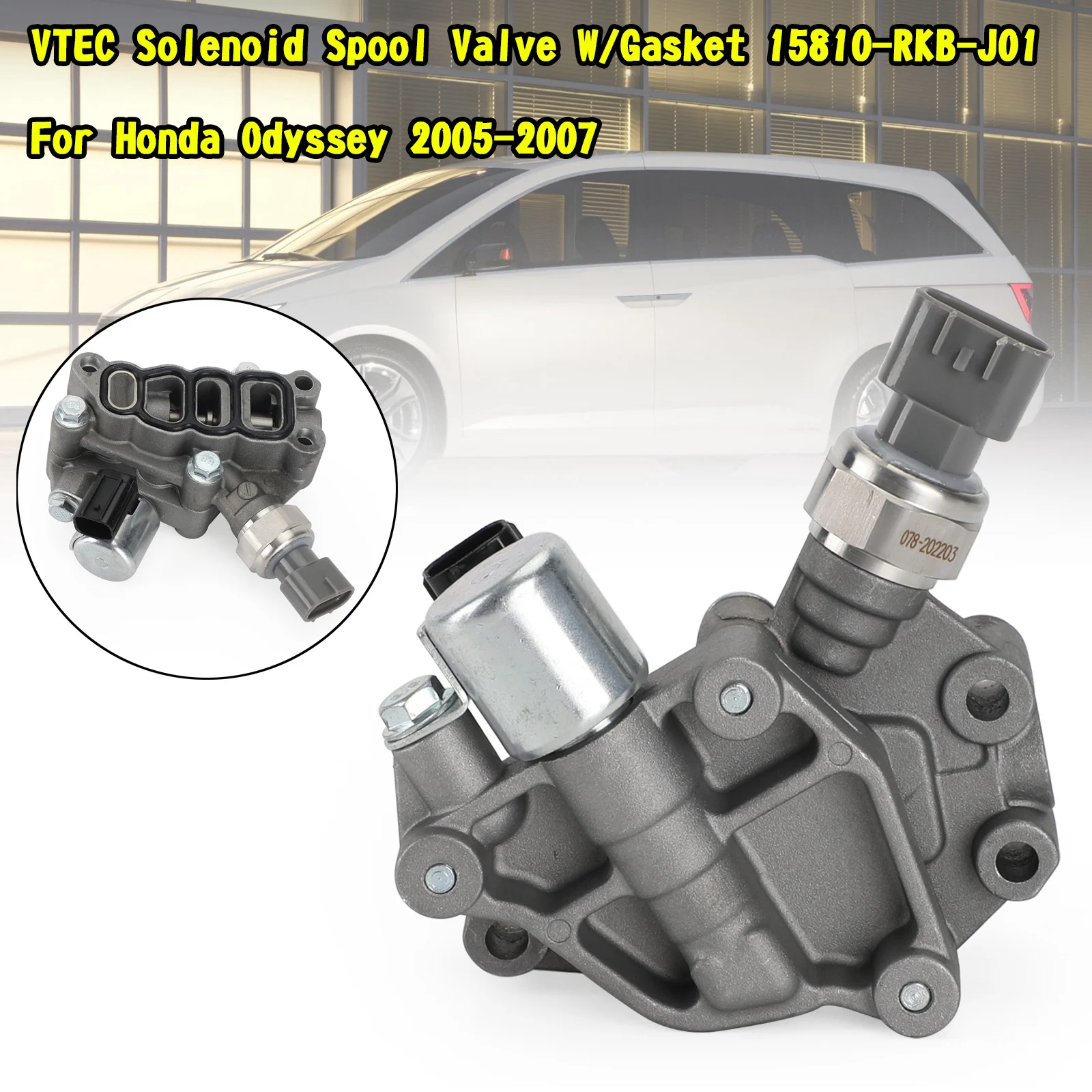 Areyourshop Vtec Solenoid Spool Valve W/Gasket 15810-Rkb-J01 For Honda Odyssey 2005-2007