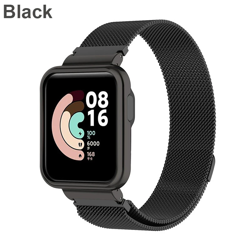 Magnetic Loop Metal Strap with Case Protector Bumper - Premium Replacement Bracelet