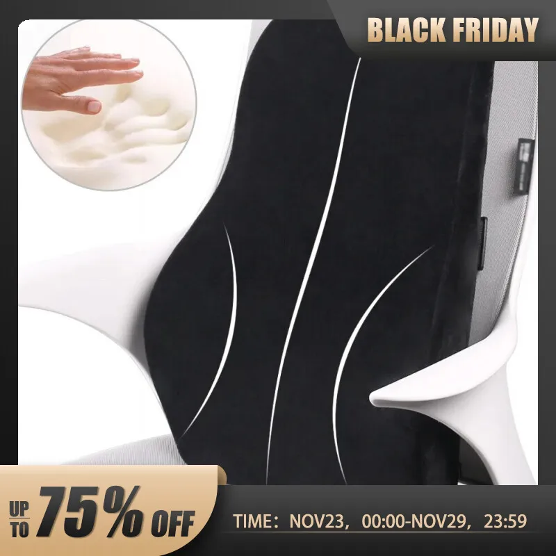 CarWaistSupportPillowOfficeChairReboundMemoryFoamCushionRelax