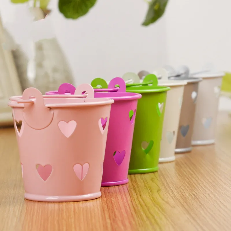 10pcs Metal Buckets With Handles, Great For Decoration, Crafts, And