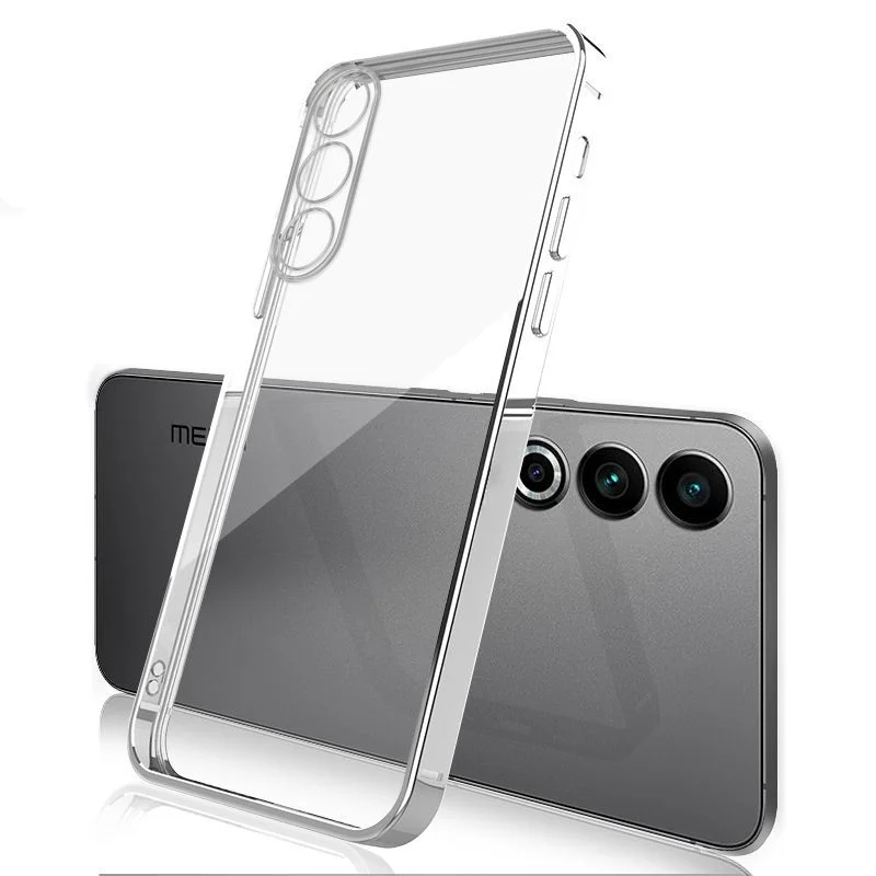 Luxury Electroplated Transparent Silicone Back Cover - Shockproof Bumper Shell