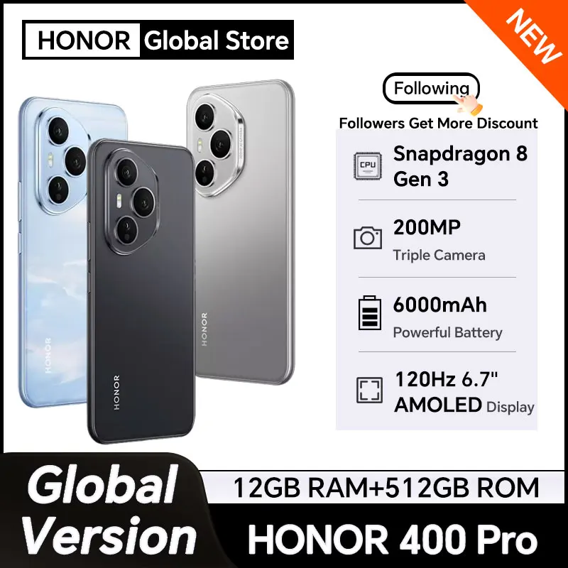 HONOR 400 Pro グローバル版 512G Amazon.com: HONOR 400 Pro Dual-SIM 512GB ROM + 12GB RAM (GSM