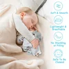 Personalised Baby Elephant Security Blanket with Silicone Teether Organic Cotton Comforter Infant Shower Gifts 4