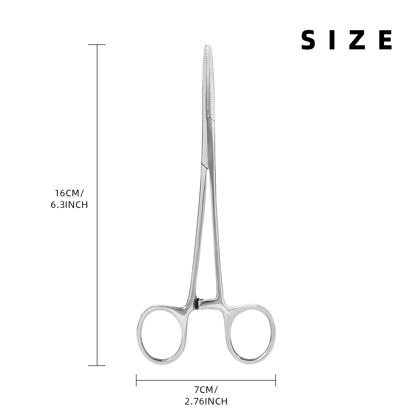 SF 6.3inch Stainless Steal Fishing Pliers Fishing Forceps Fishing Hook  Remover Hemostatic Forceps Silver Straight Fishing Tools