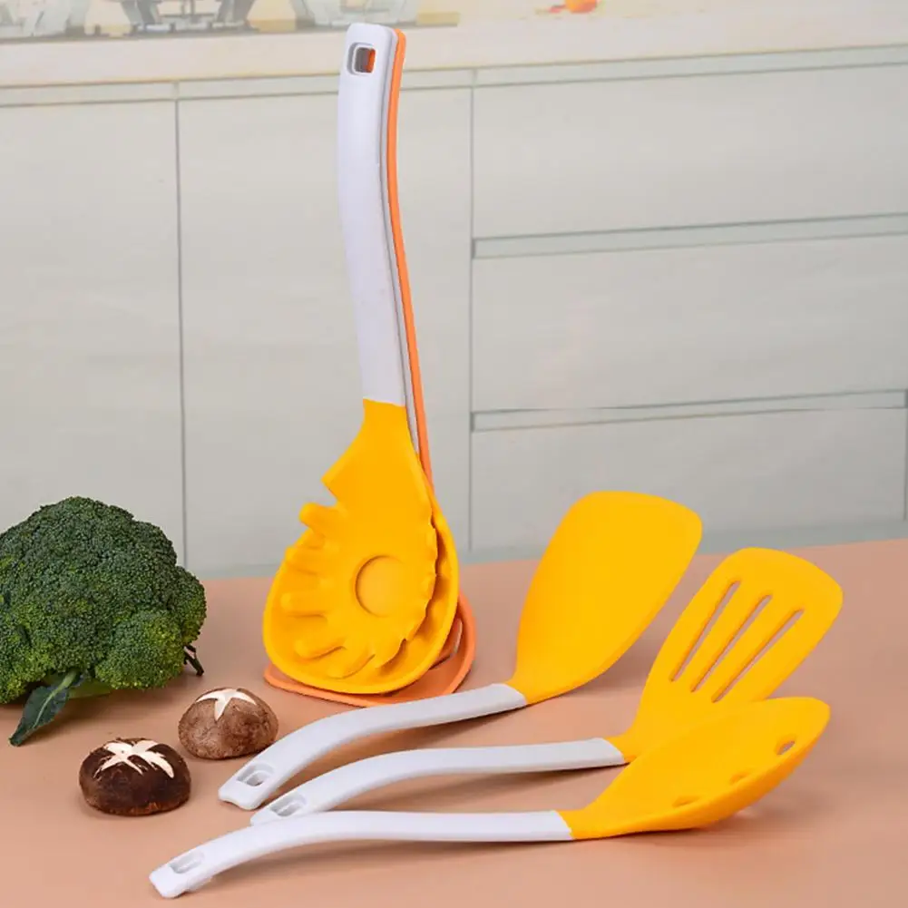 Dishwasher Safe Kitchen Utensils Versatile Silicone Kitchen Utensils Set 6-piece Combo with Storable Non-stick Spatula Spoon