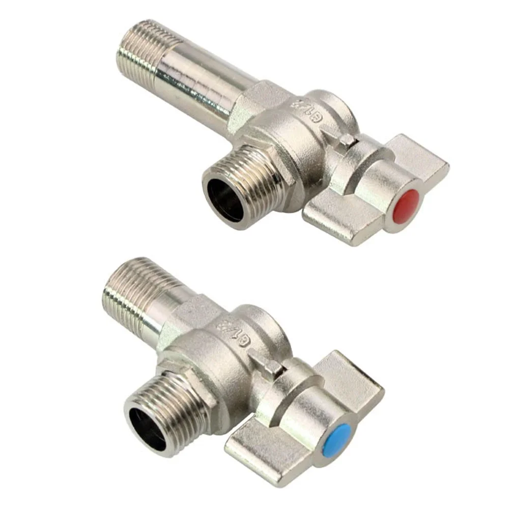 Lengthened Full Copper Ball Core Large Flow Full Open Angle Valve Dn15 Water Heater Faucet Toilet Special Ball Core Angle Valve