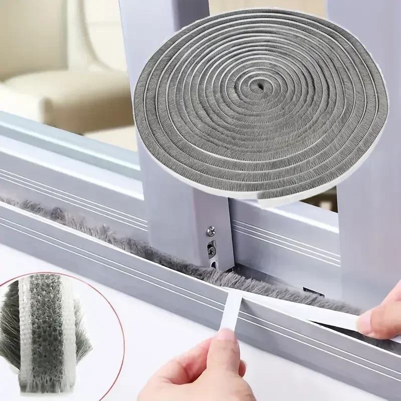 5/10M Door Brush Seal Felt Weather Stripping for Window Dustproof Sound Insulation Door Gap Blocker Sweep Draught Excluder door seal strip sealing strip tape window seal strip sealing tape sealing strip rubber seal strip rubber door weatherstripping door weatherstripping door draft stopper silicone seal strip