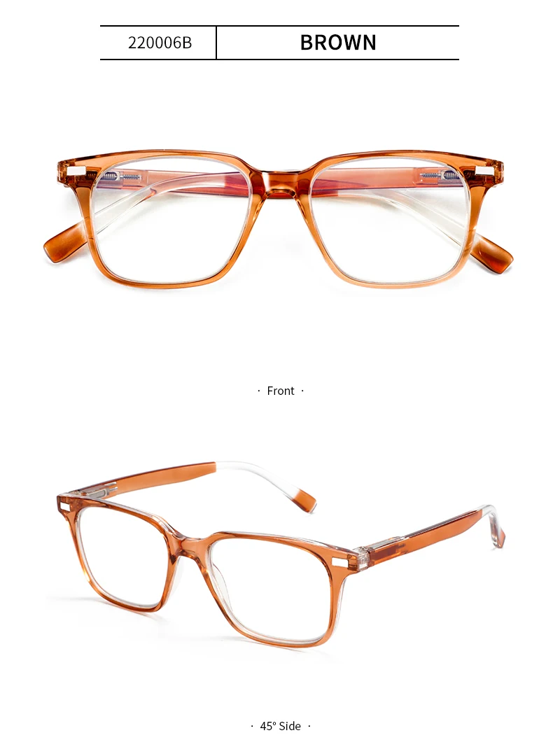 ZENOTTIC Quadratische Korrektionsbrille für Herren, optische photochrome Anti-Blaulicht-Brille für Sehvermögen für Herren – Detail 10