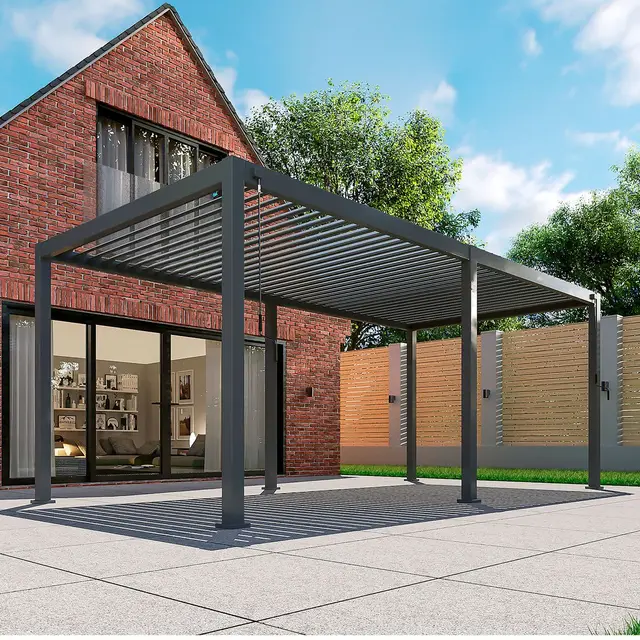 Factory Direct Waterproof Outdoor Gazebo Custom Rainproof 3x4 Garden Buildings Pavilion Aluminium Motorized Bioclimatic Pergolas 3