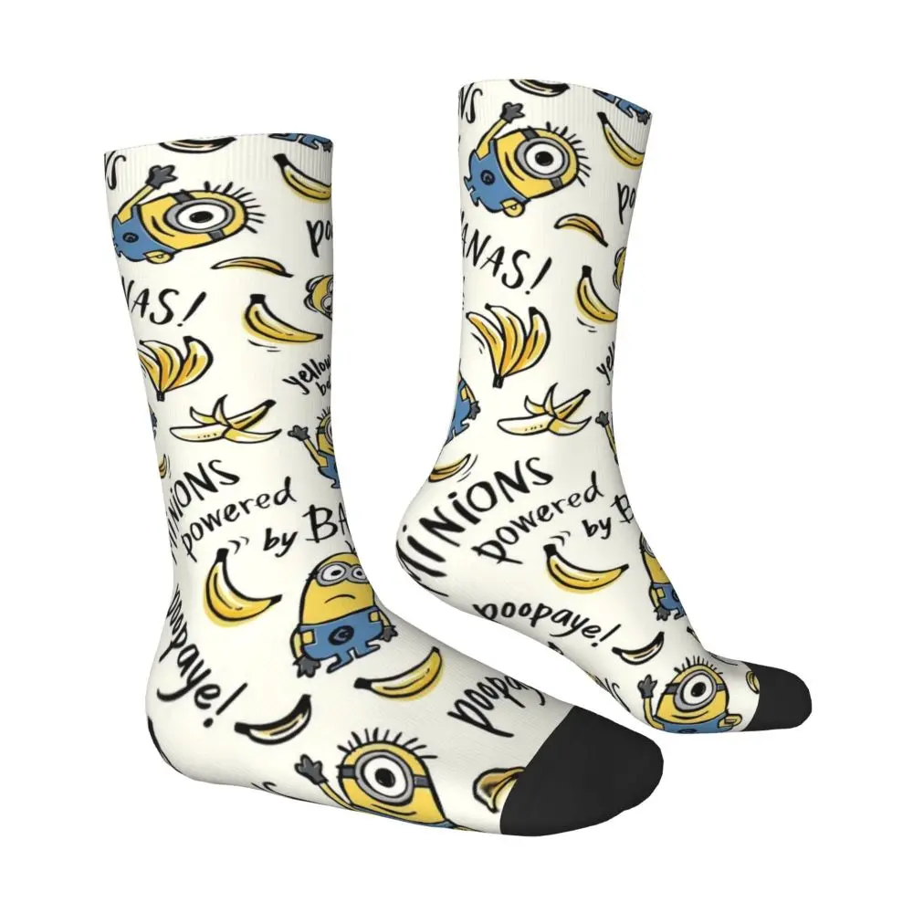 Custom Cool Print M- Minions Cartoon Socks for Women Men Stretchy Summer Autumn Winter M- Minions Bananas Crew Socks 3 S6ab5f4f3677148a687148df89e15a675z