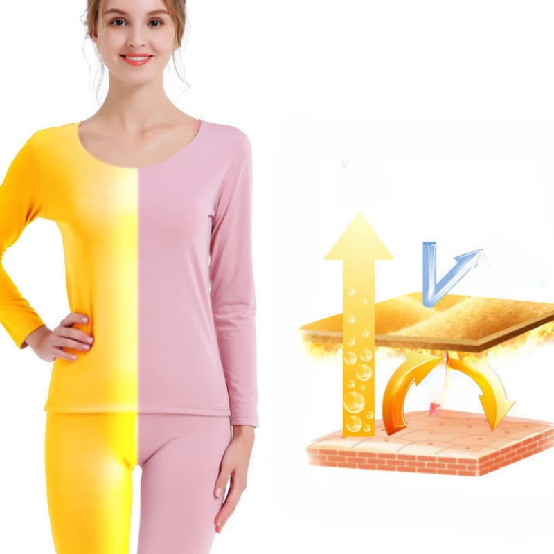 Thermal Underwear Sets Winter Clothes for Women Non-marking 37 Degrees Constant Temperature thermal underwear sets