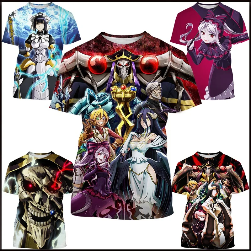 

2023 New Fashion Overlord Girl 3d Printing T Shirt Casual Men's Short Sleeved Japanese Anime Unisex Cools Tops T Shirt