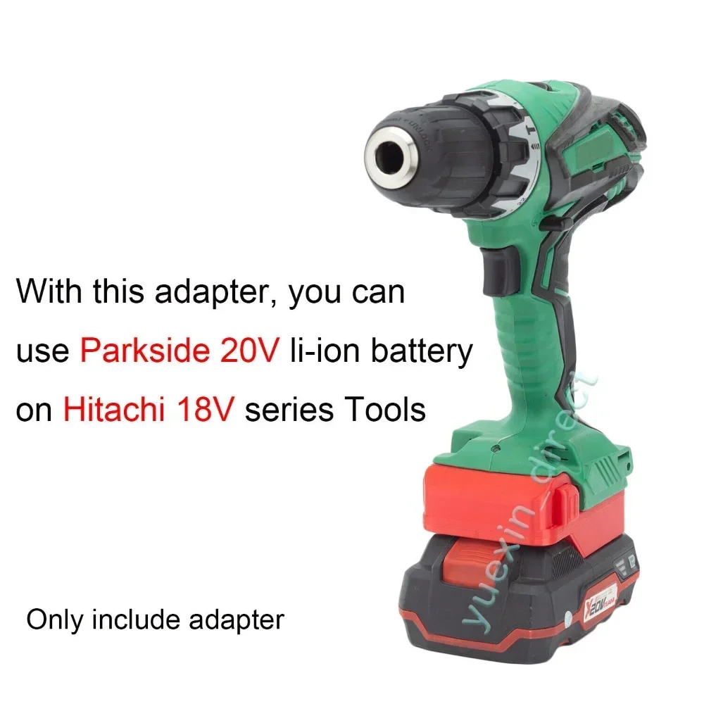 Adattatore Di Conversione Batteria Per Lidl Parkside X20V Li-Ion A Per Hitachi Per Strumenti Cordless Hikoki 18V (Non Includere La Batteria)