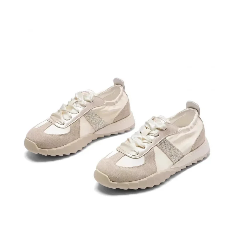 Retro Women's Deqin Shoes Autumn Winter Breathable Soft Bottom Agan Casual Versatile White Shoes Rubber Outsole High Top