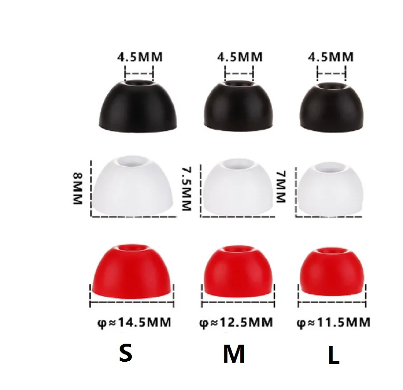 Replacement Silicone Ear tips buds For Beats Studio Buds In Ear Earphones Super soft Ear tips Earbuds Eartips