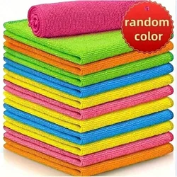 Multi - color Quick - drying Microfiber Cleaning Cloth Set - Soft & Absorbent for Home & Commercial Use (Random colors)