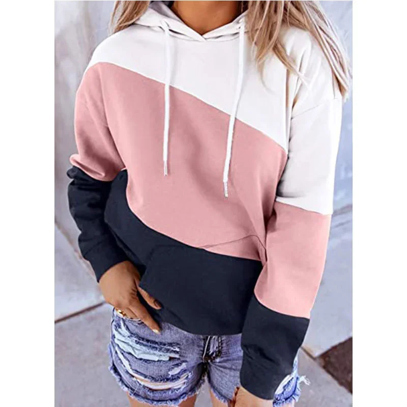 Women Tie Dye Print Pullover Drawstring Long Sleeve Tracksuit Tops Hoodies Casual Loose Sweatshirt Spring Fall Hooded Jumper New