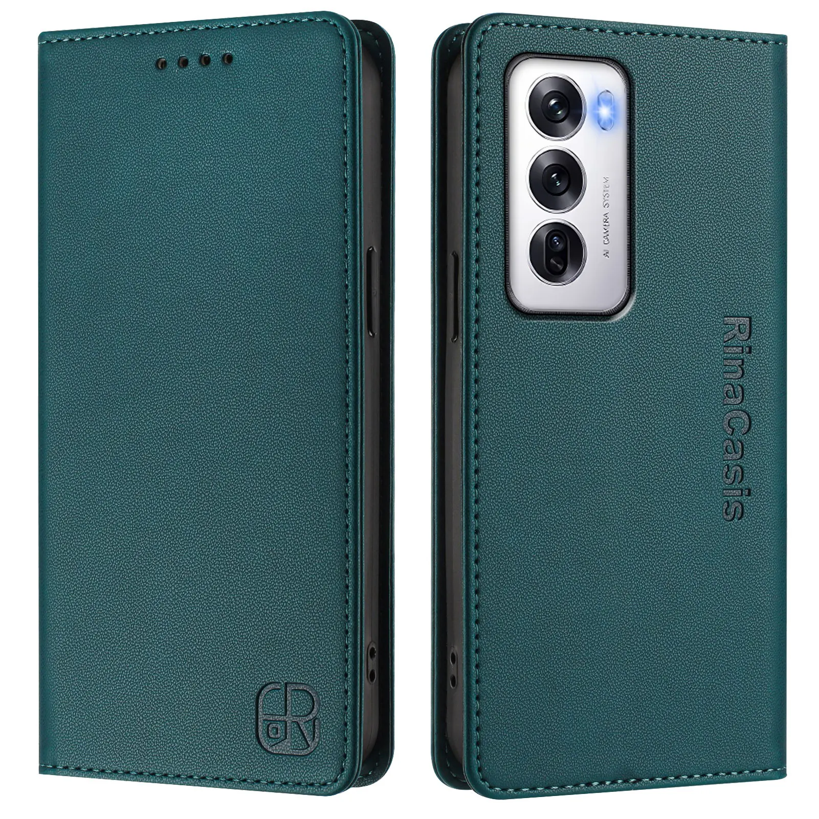 Luxury Magnetic Leather Flip Phone Case with Built-in Card Slots
