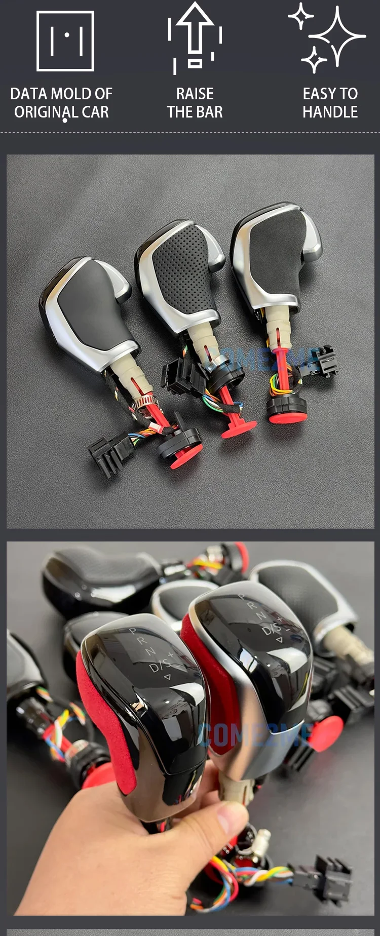 Automatic Gear Shift Knob DSG AT White LED Electronic Shift Lever Handball for G