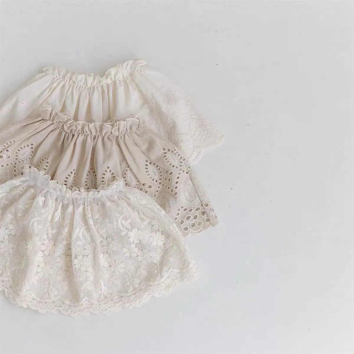 LILIGIRL Baby Clothes Sweet Skirt Summer All Match Lace Embroidered Skirt Baby Girl's Princess