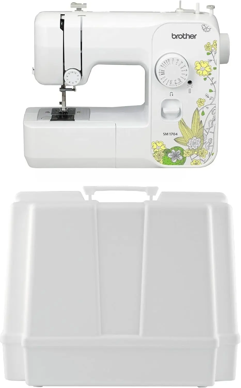 Sm1704 17-Stitch Free Arm Sewing Machine And 5300A Hardcase For Carrying And Storage