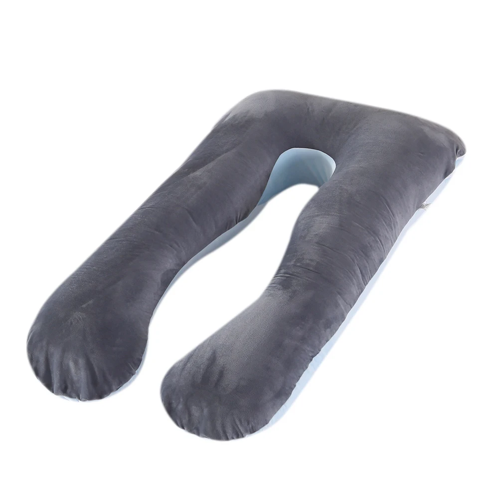 U-shaped Pillow Crystal Velvet Side Sleeping Cushion Napping Pad Pregnancy Women