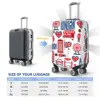 British Style Illustration Suitcase Cover Big Ben Love London Cruise Trip Vacation Useful Luggage Case Protector 6