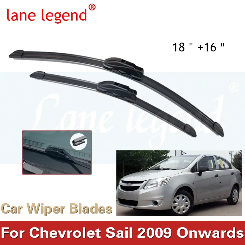 

Car Wiper Blade Front Window Windscreen Windshield Wipers Blades Auto Accessories For Chevrolet Sail 18"+16" 2009 Onwards