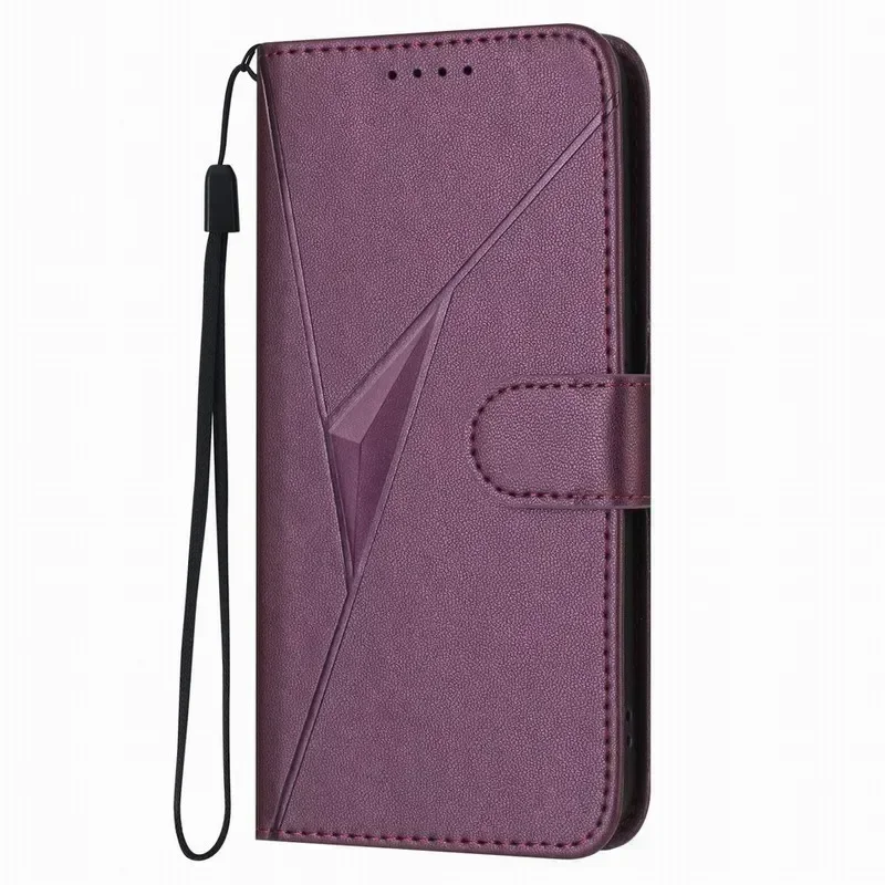 3D Triangle Pattern Phone Cover with Card Slot